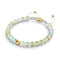Canary | Gold | Mermaid Glass Macrame Bead Bracelet